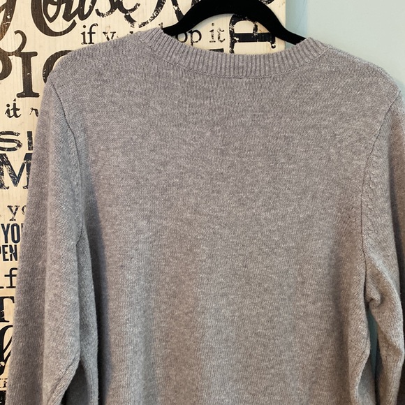 DC Sweater Grey Floral Knit Size X - Picture 6 of 6